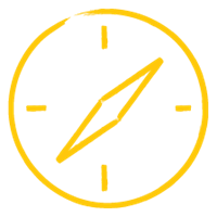 compass yellow icon